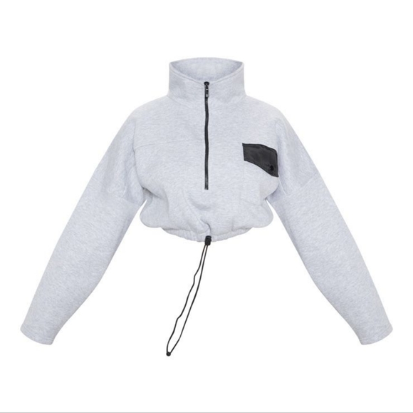 Half Zip Crop Sweatshirt - Picture 10 of 10